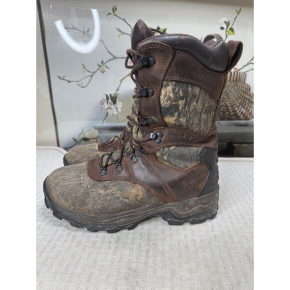 Rocky Waterproof 1000g Thinsulate Mens Hunting Boots Size 10M Genuine Leather - Picture 1 of 8